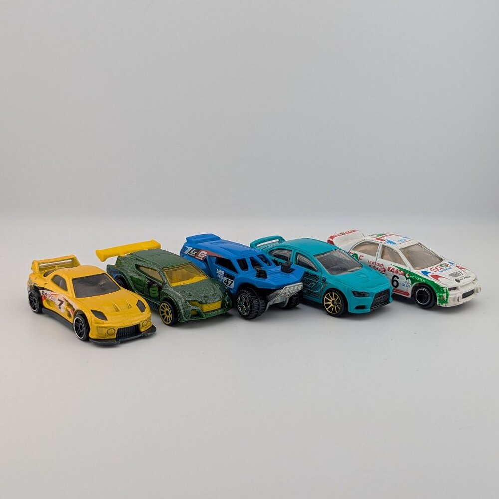 Hot Wheels Mitsubishi & JDM Racing Bundle – 5x Loose Diecast Cars (1997–2018)